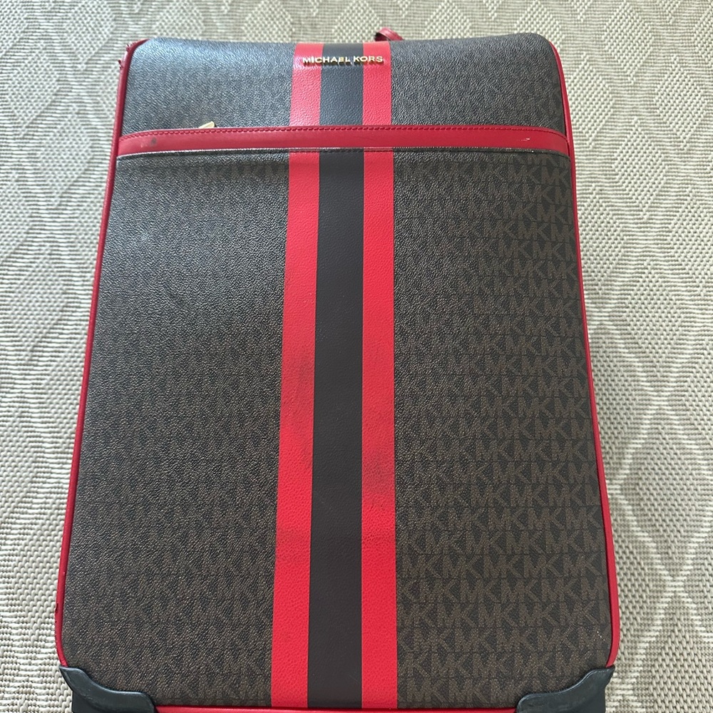 Michael Kors Men's Brown and Red Travel Bag